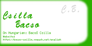 csilla bacso business card